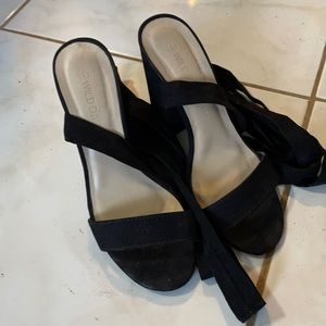 Wild Diva black laced up heels from lulus!